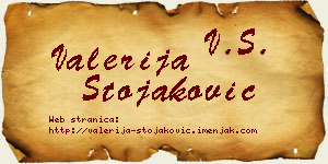 Valerija Stojaković vizit kartica